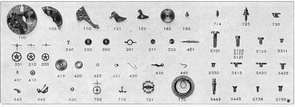 A Schild AS Calibre 1001 Watch spare parts