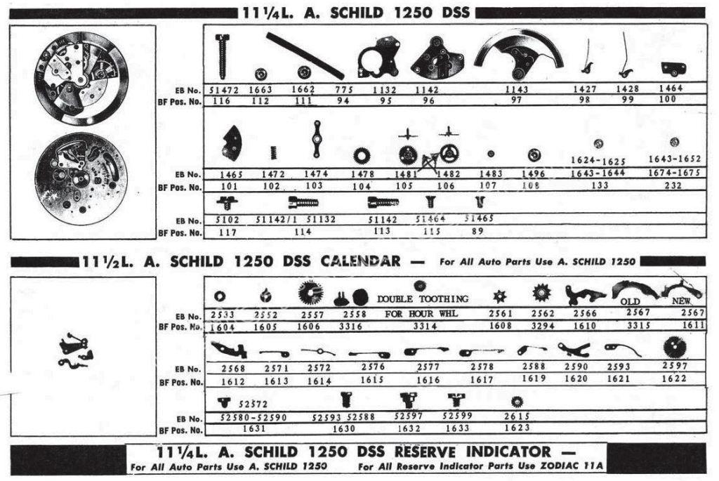 A Schild AS Calibre 1192 Watch Movements