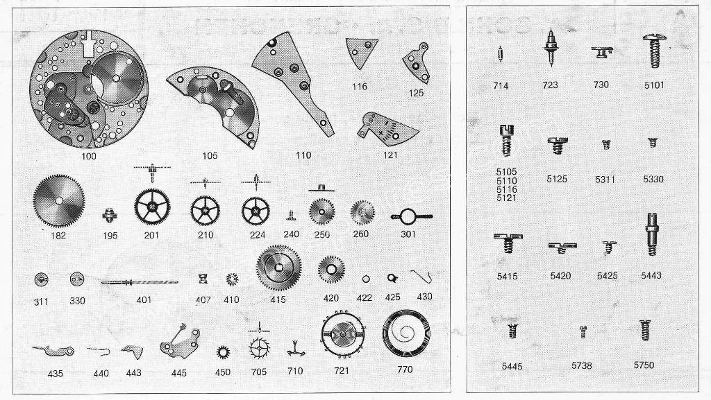 A Schild AS Calibre 1511 Watch spare parts A Schild AS Calibre 1511 Watch spare parts