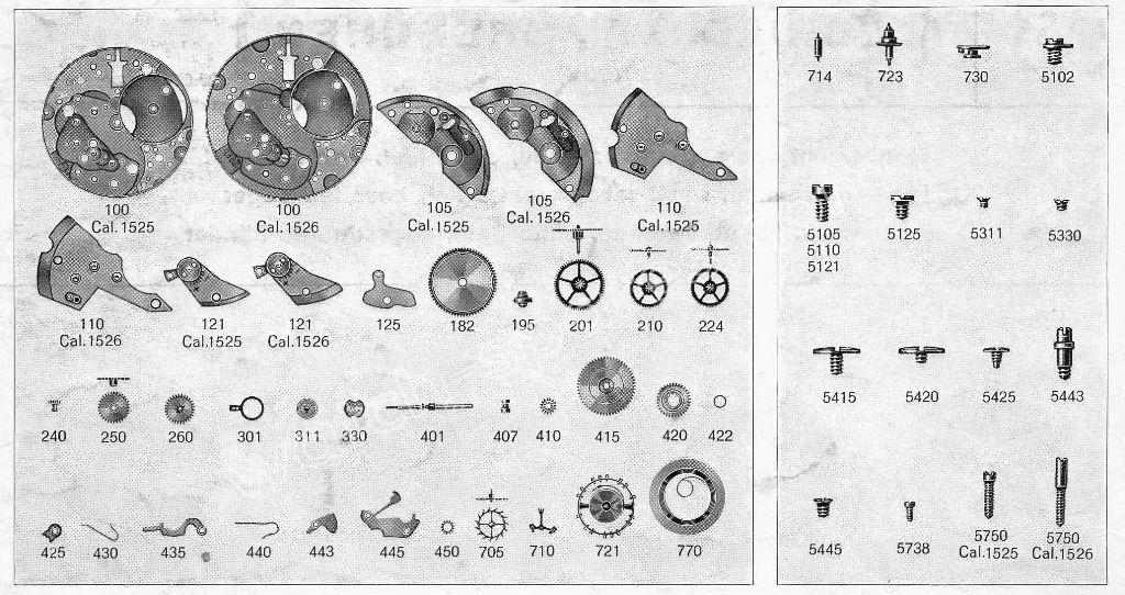 A Schild AS Calibre 1525 Watch spare parts A Schild AS Calibre 1525 Watch spare parts