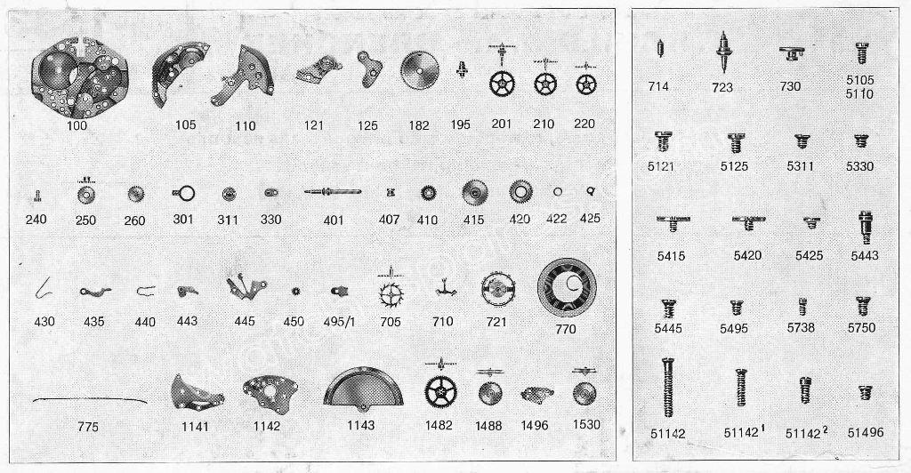 A Schild AS Calibre 1533 Watch spare parts A Schild AS Calibre 1533 Watch spare parts