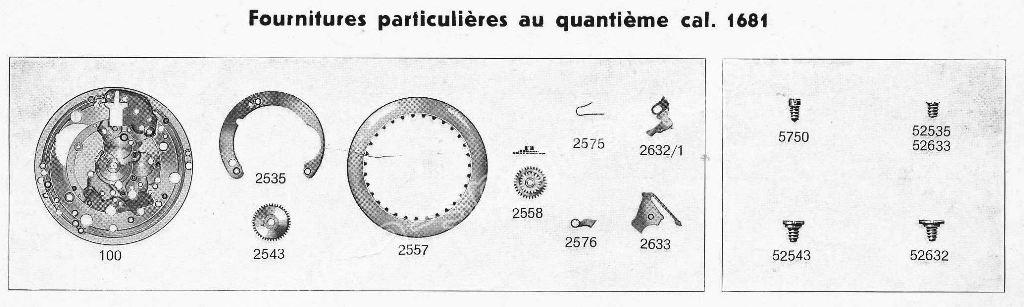 A Schild AS Calibre 1681 Watch Date spare parts A Schild AS Calibre 1681 Watch Date spare parts