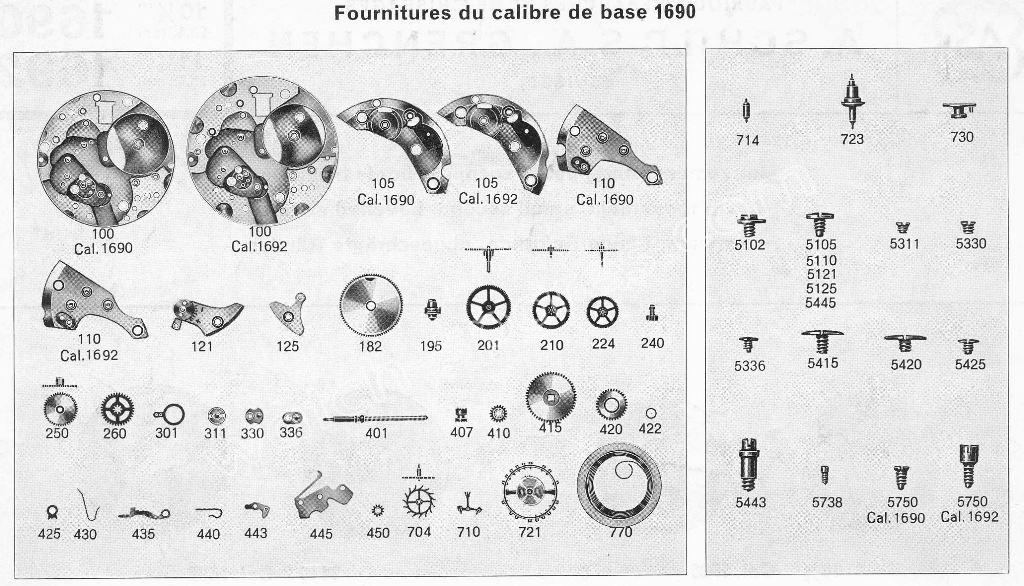 A Schild AS Calibre 1690 Watch spare parts A Schild AS Calibre 1690 Watch spare parts