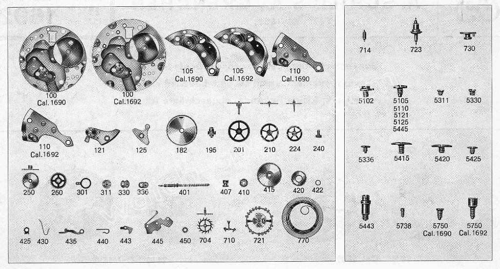 A Schild AS Calibre 1692 Watch spare parts A Schild AS Calibre 1692 Watch spare parts
