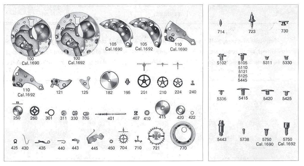 A Schild AS Calibre 1693 Watch spare parts A Schild AS Calibre 1693 Watch spare parts