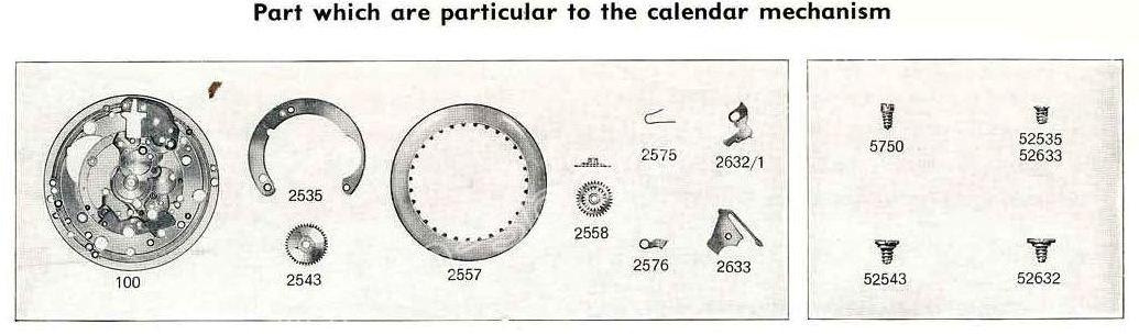 A Schild AS Calibre 1701 Watch Date spare parts A Schild AS Calibre 1701 Watch Date spare parts