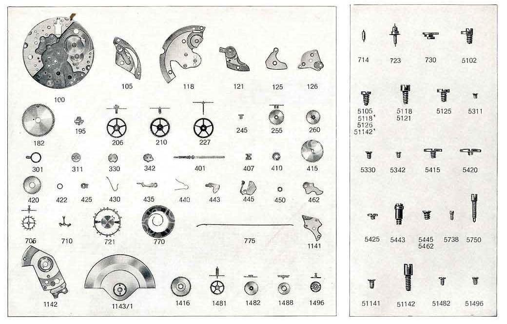 A Schild AS Calibre 1701 Watch spare parts A Schild AS Calibre 1701 Watch spare parts
