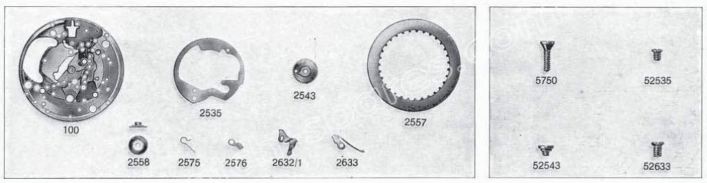 A Schild AS Calibre 1717 Watch Date spare parts A Schild AS Calibre 1717 Watch Date spare parts