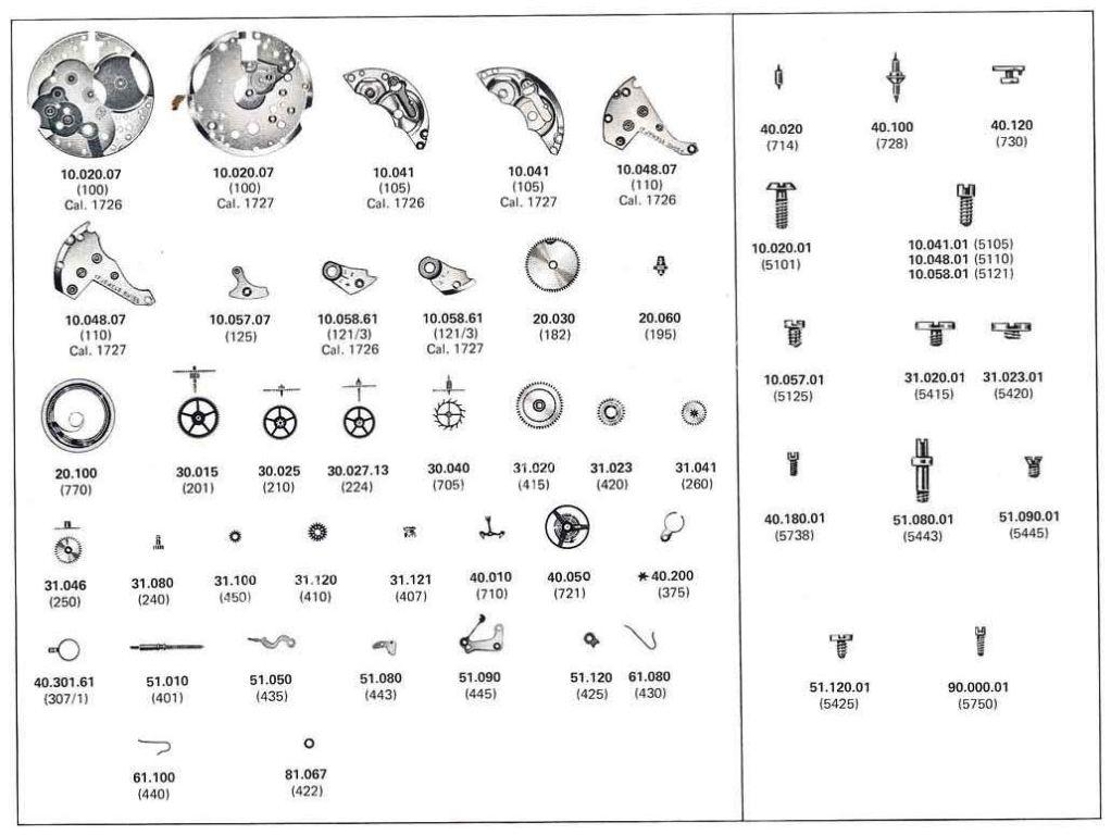 A Schild AS Calibre 1726 Watch spare parts A Schild AS Calibre 1726 Watch spare parts