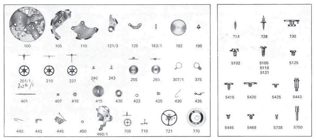 A Schild AS Calibre 1780 Watch spare parts A Schild AS Calibre 1780 Watch spare parts