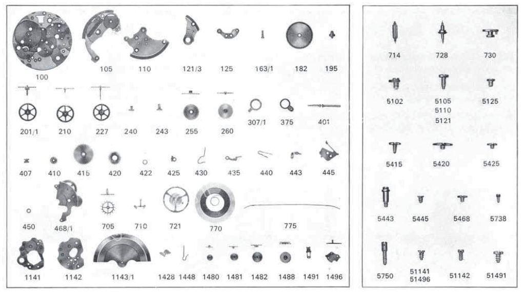 A Schild AS Calibre 1782 Watch spare parts A Schild AS Calibre 1782 Watch spare parts