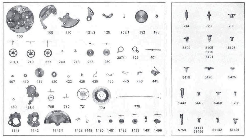 A Schild AS Calibre 1783 Watch spare parts A Schild AS Calibre 1783 Watch spare parts