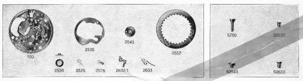 A Schild AS Calibre 1799 Watch Date spare parts A Schild AS Calibre 1799 Watch Date spare parts