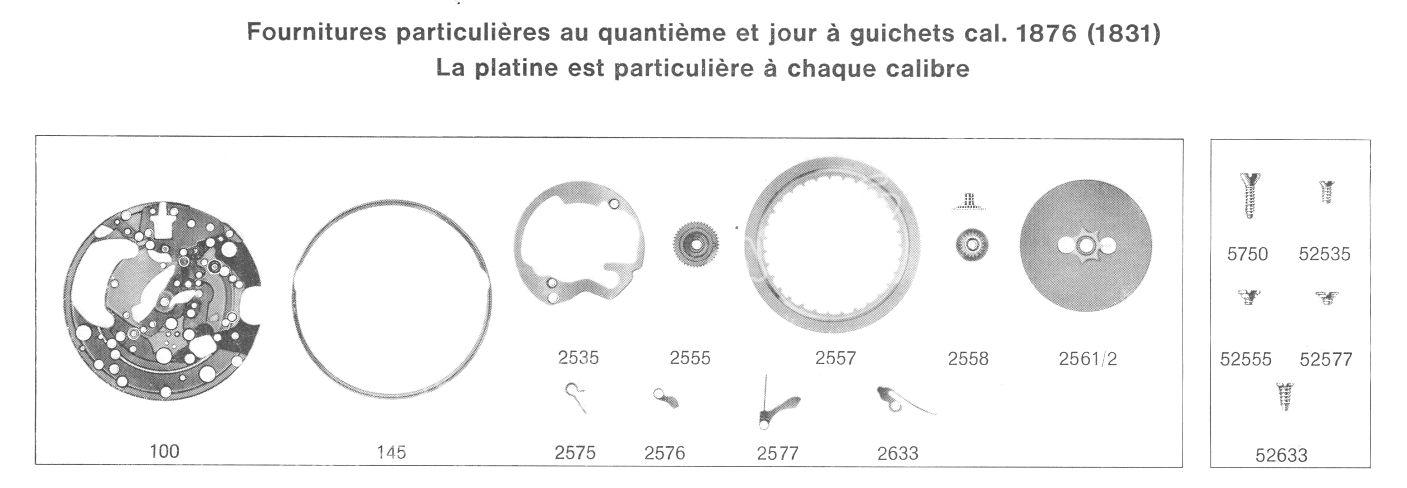 A Schild AS Calibre 1876 Watch Date spare parts A Schild AS Calibre 1876 Watch Date spare parts