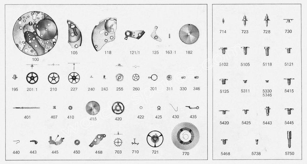 A Schild AS Calibre 1880 Watch spare parts A Schild AS Calibre 1880 Watch spare parts