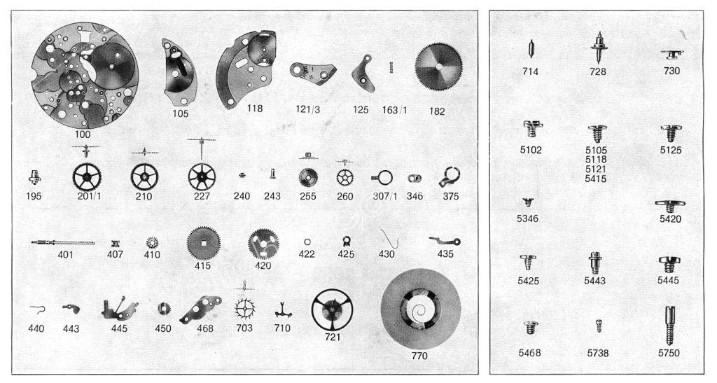 A Schild AS Calibre 1900 Watch spare parts A Schild AS Calibre 1900 Watch spare parts