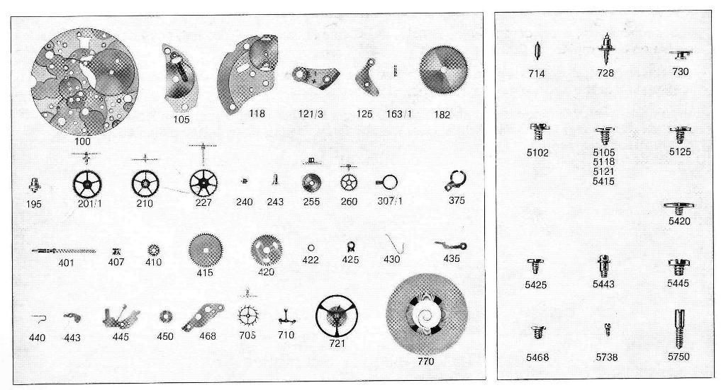 A Schild AS Calibre 1901 Watch spare parts A Schild AS Calibre 1901 Watch spare parts