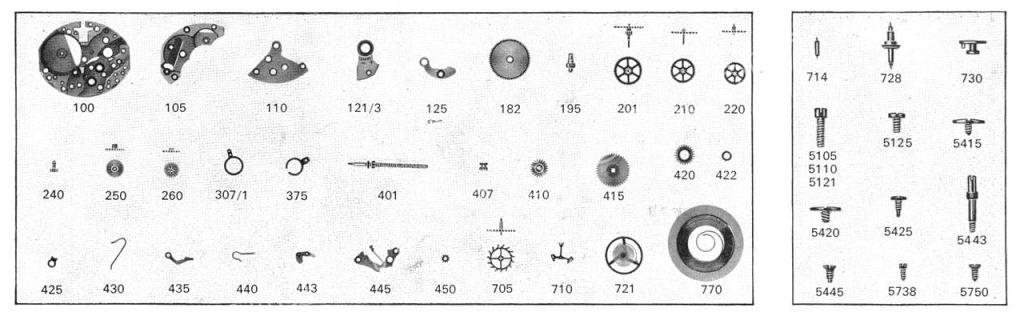 A Schild AS Calibre 1977 Watch spare parts A Schild AS Calibre 1977 Watch spare parts