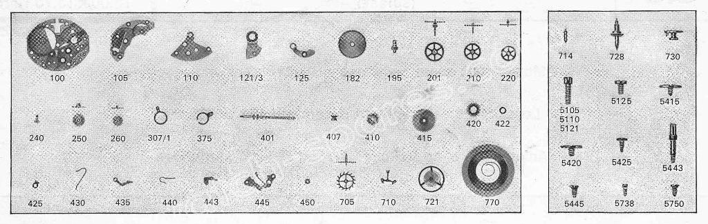 A Schild AS Calibre 1977.2 Watch spare parts A Schild AS Calibre 1977.2 Watch spare parts