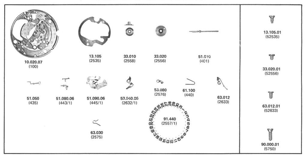 A Schild AS Calibre 2061 Watch Date spare parts A Schild AS Calibre 2061 Watch Date spare parts