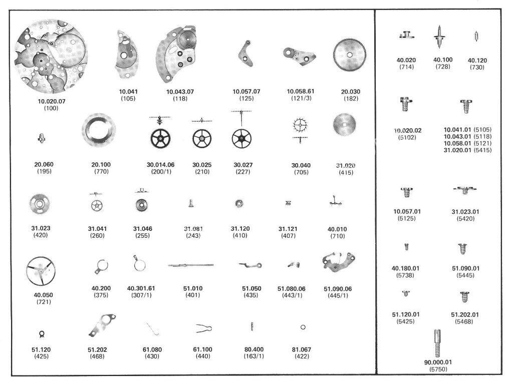 A Schild AS Calibre 2061 Watch spare parts A Schild AS Calibre 2061 Watch spare parts
