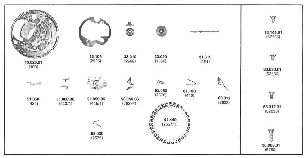A Schild AS Calibre 2063 Watch Date spare parts A Schild AS Calibre 2063 Watch Date spare parts