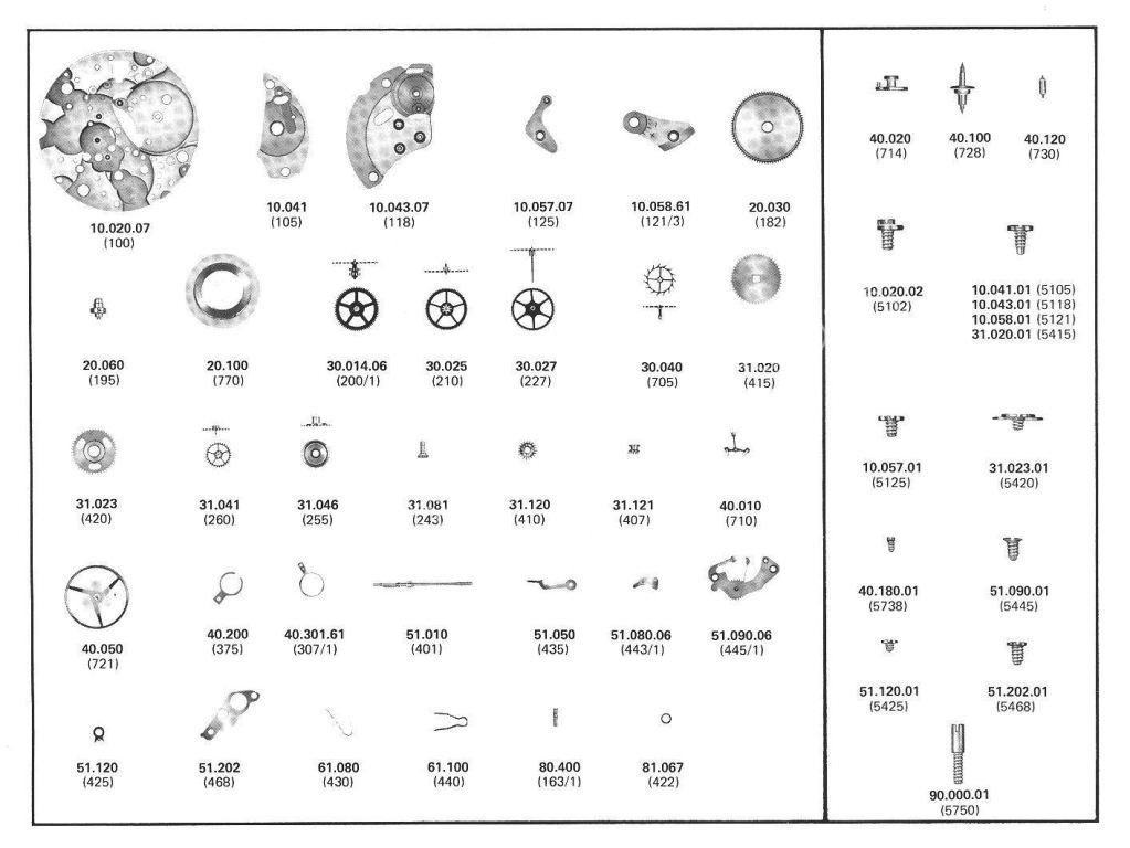 A Schild AS Calibre 2064 Watch spare parts A Schild AS Calibre 2064 Watch spare parts