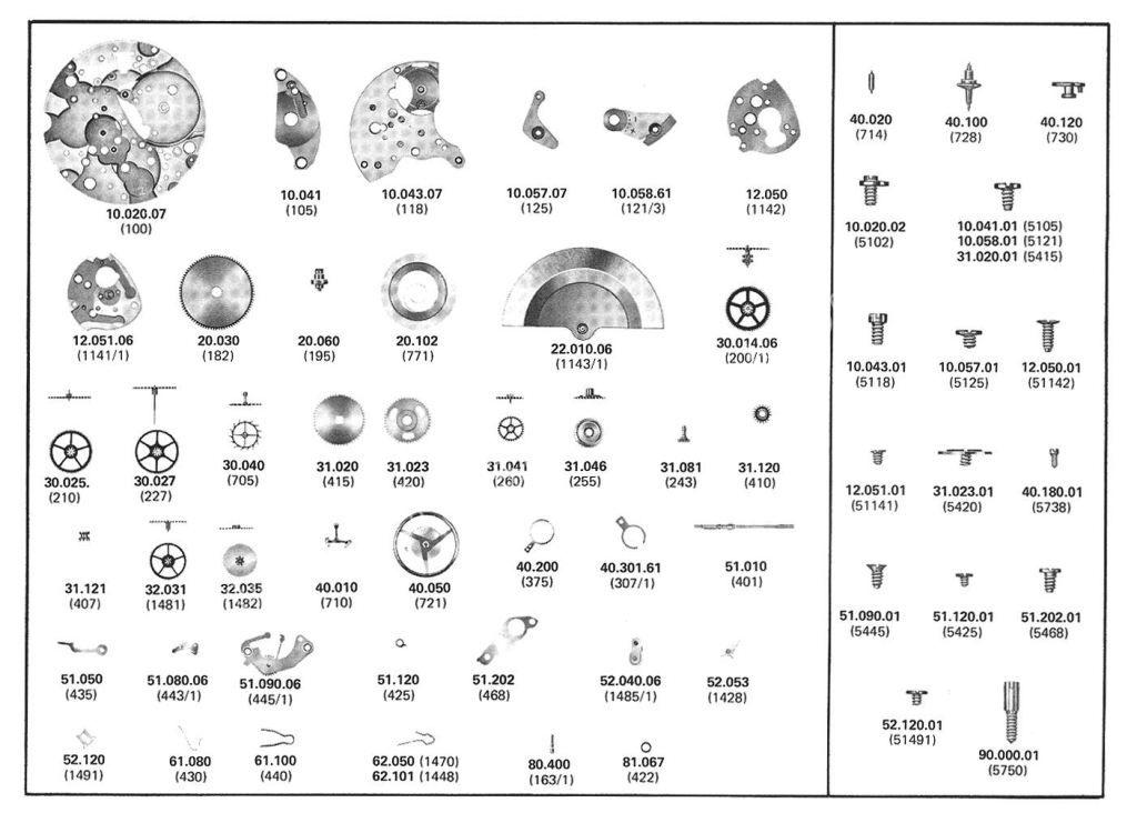 A Schild AS Calibre 2072 Watch spare parts A Schild AS Calibre 2072 Watch spare parts