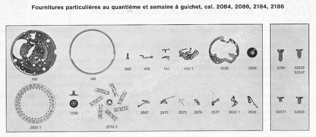 A Schild AS Calibre 2084 Watch Date spare parts A Schild AS Calibre 2084 Watch Date spare parts