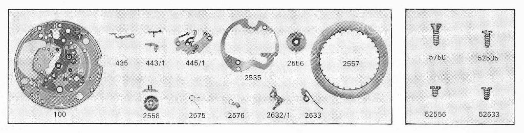 A Schild AS Calibre 2161 Watch Date spare parts A Schild AS Calibre 2161 Watch Date spare parts