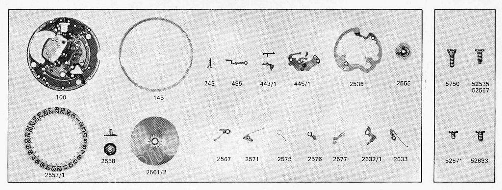 A Schild AS Calibre 2174 Watch Date spare parts A Schild AS Calibre 2174 Watch Date spare parts