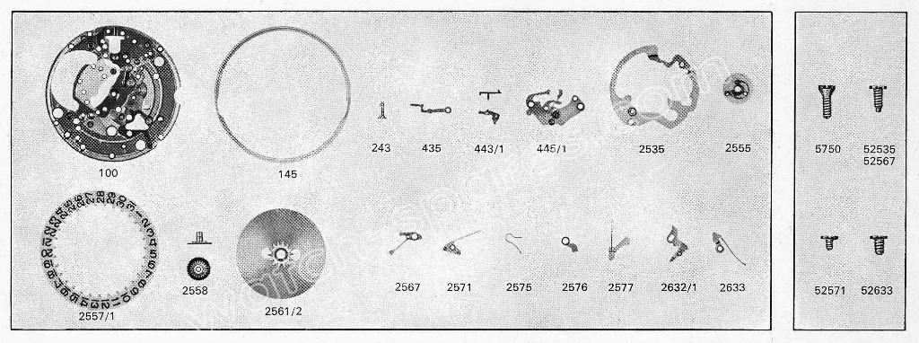 A Schild AS Calibre 2176 Watch Date spare parts A Schild AS Calibre 2176 Watch Date spare parts