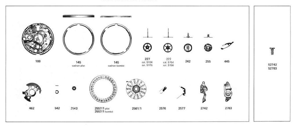 A Schild AS Calibre 5106 Watch Date spare parts A Schild AS Calibre 5106 Watch Date spare parts