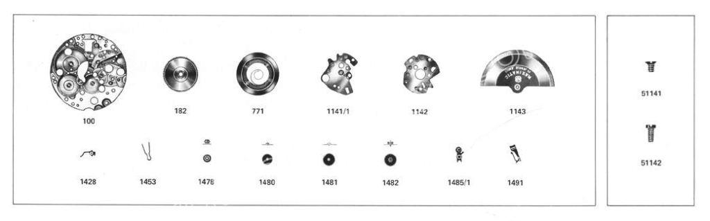 A Schild AS Calibre 5152 Automatic Watch spare parts A Schild AS Calibre 5152 Automatic Watch spare parts