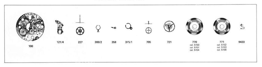A Schild AS Calibre 5152 Watch spare part A Schild AS Calibre 5152 Watch spare part