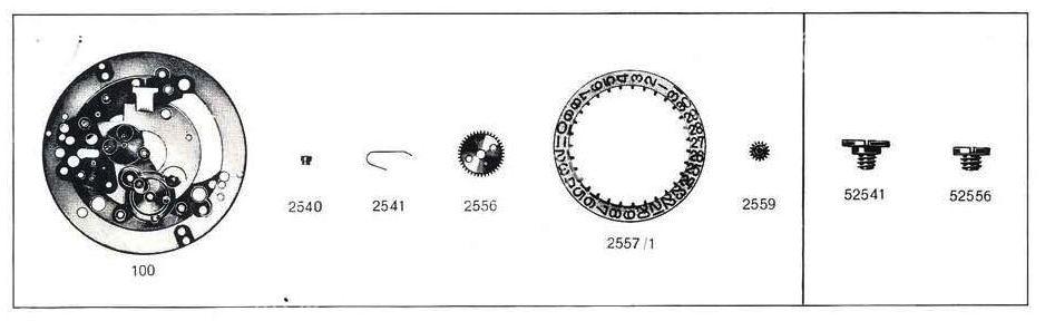BFG Baumgartner 158 31 7 Watch Calendar spare parts BFG Baumgartner 158 31 7 Watch Calendar spare parts
