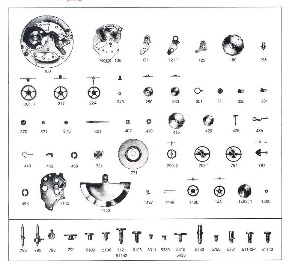 BFG Baumgartner 158 31 7 Watch spare parts BFG Baumgartner 158 31 7 Watch spare parts