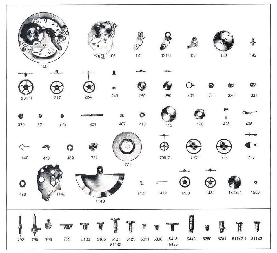 BFG Baumgartner 1582(CLD) Watch spare parts BFG Baumgartner 1582(CLD) Watch spare parts