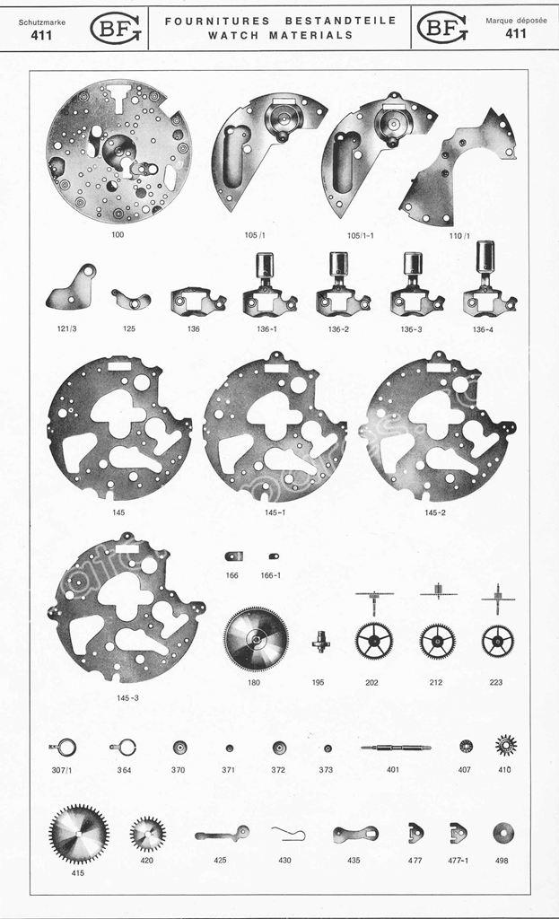 BFG Baumgartner 411 Watch spare part BFG Baumgartner 411 Watch spare part