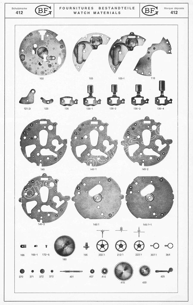 BFG Baumgartner 412 Watch spare part BFG Baumgartner 412 Watch spare part