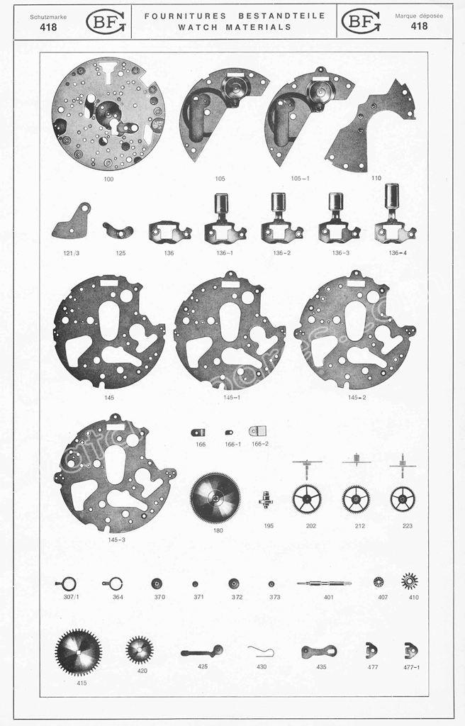 BFG Baumgartner 418 Watch spare part BFG Baumgartner 418 Watch spare part