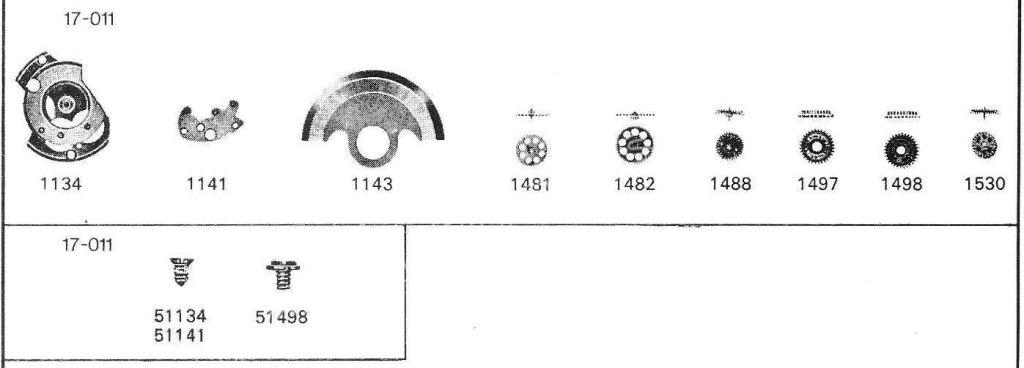 Certina 17 011 Watch Automatic spare parts Certina 17 011 Watch Automatic spare parts