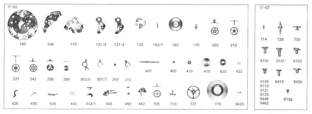 Certina 17 011 Watch spare parts Certina 17 011 Watch spare parts