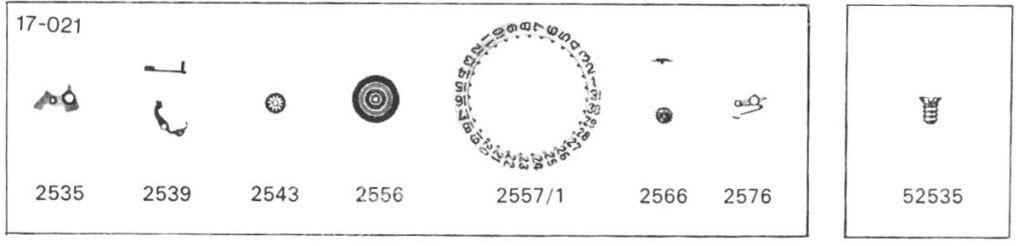 Certina 17 021 Watch Date spare parts Certina 17 021 Watch Date spare parts