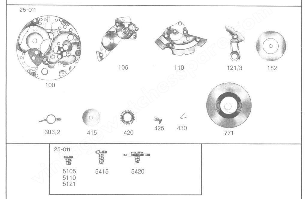 Certina 25 021 Watch spare part Certina 25 021 Watch spare part
