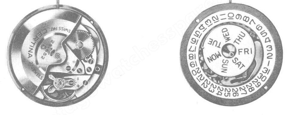 Certina 25 652 watch movements Certina 25 652 watch movements