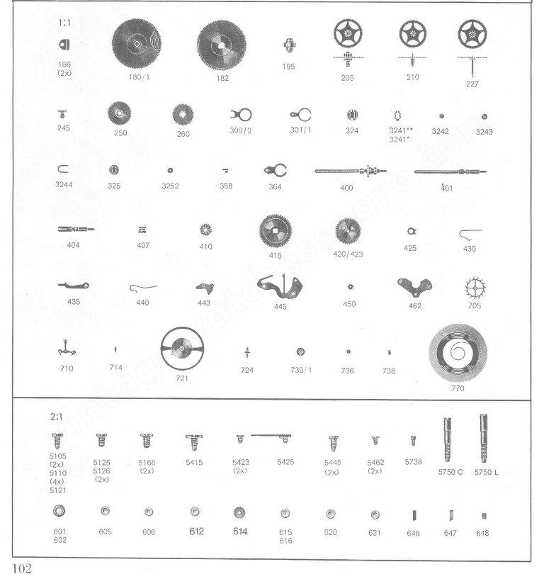Certina 25 66 Watch spare parts Certina 25 66 Watch spare parts