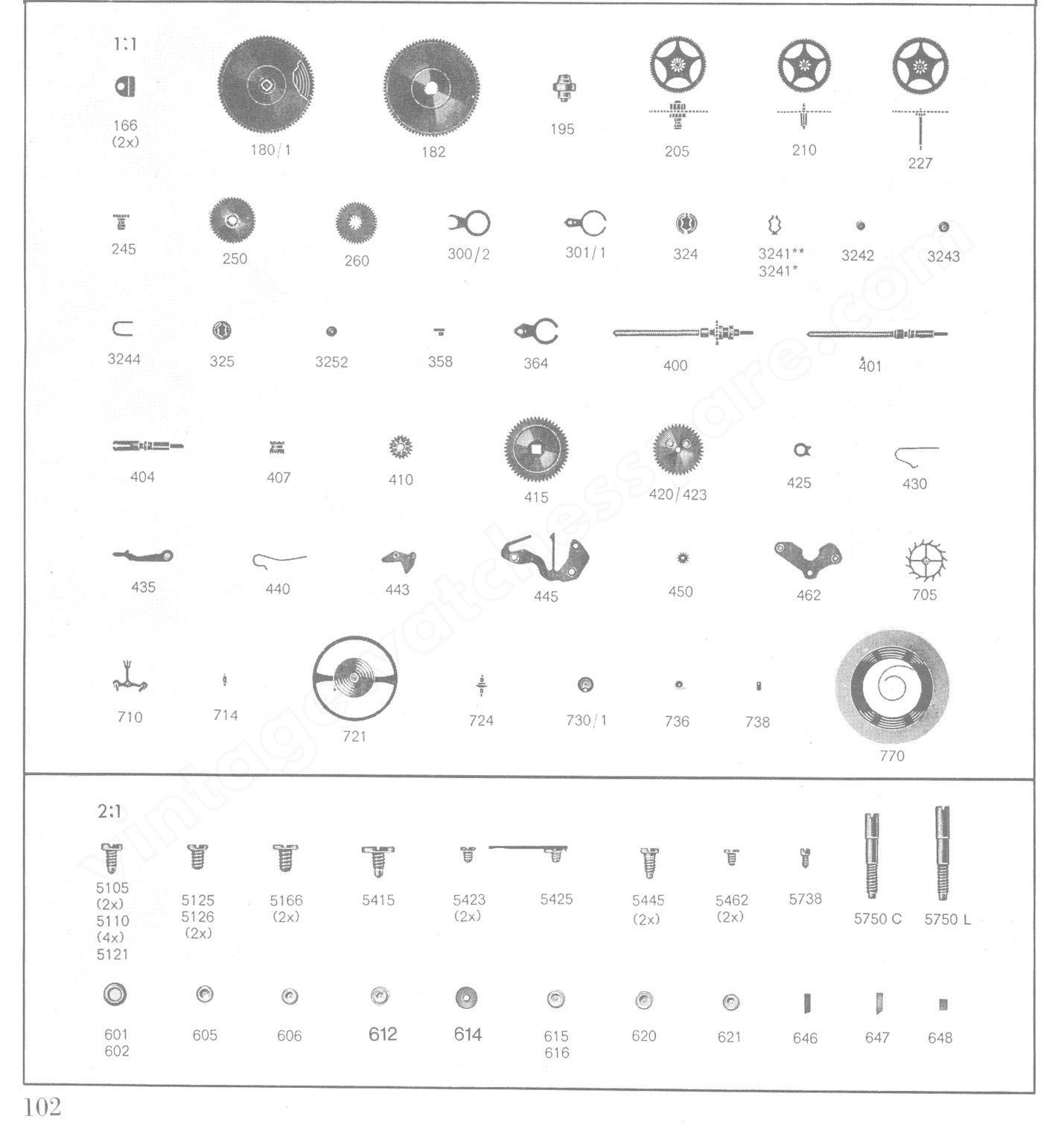 Certina 25 661 Watch spare parts Certina 25 661 Watch spare parts