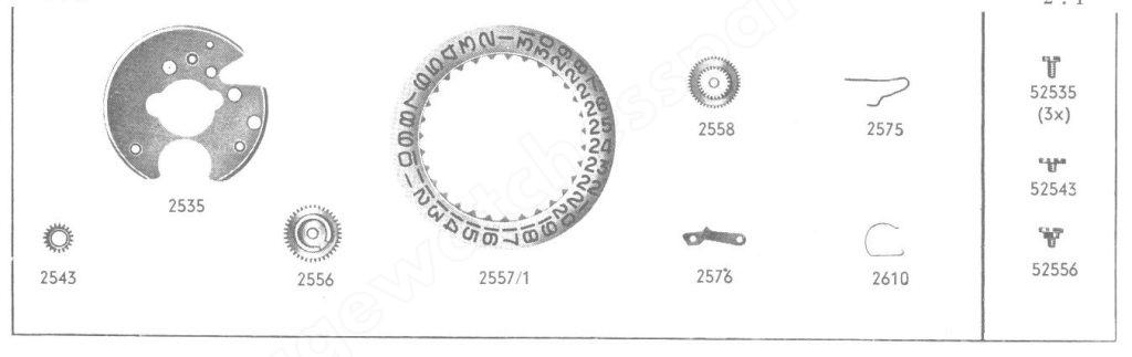 Certina 28 161 Watch Date spare parts Certina 28 161 Watch Date spare parts