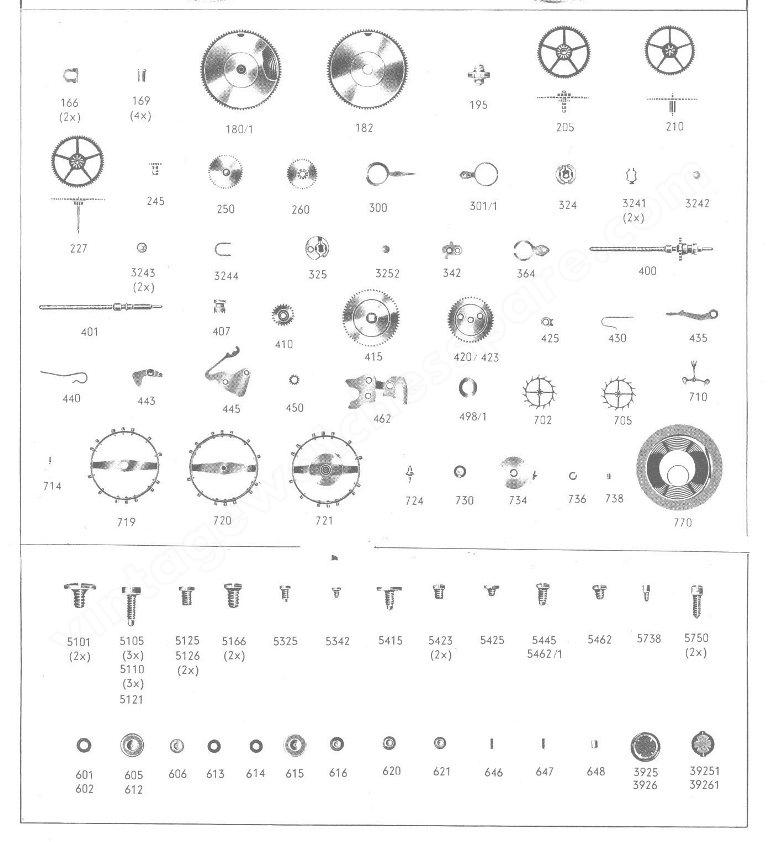 Certina 28 161 Watch spare parts Certina 28 161 Watch spare parts